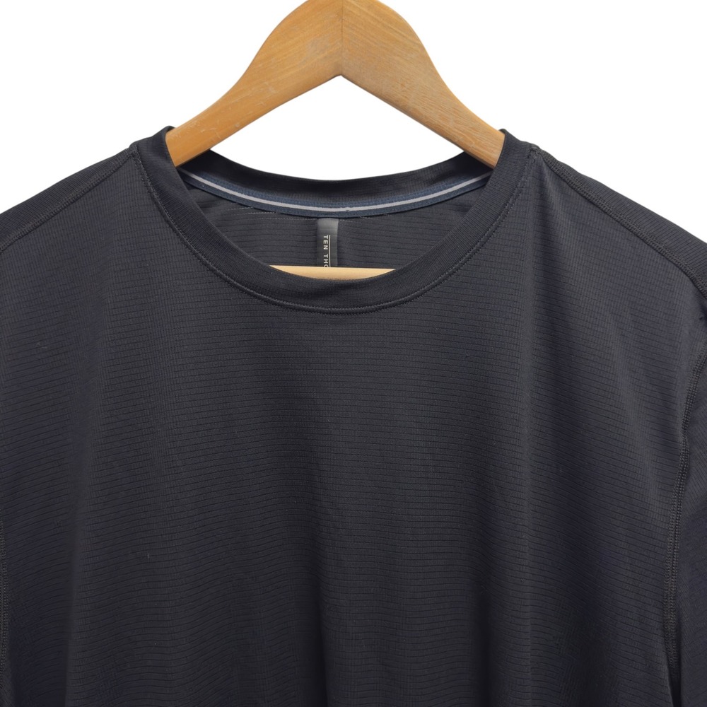 Ten Thousand Men's Sz XL Athletic Solid Black Training Gym T-Shirt TTKT012V2 euc